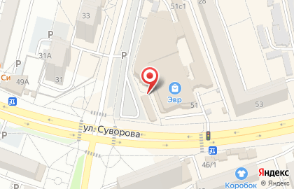 Банкомат СберБанк на улице Суворова, 51/1 на карте