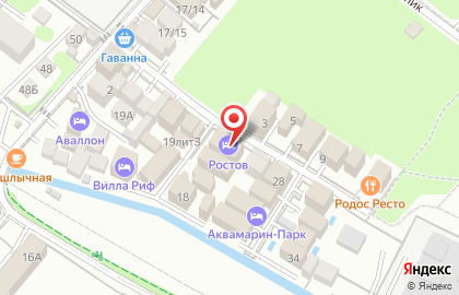 Гостиница Ростов в Сочи на карте