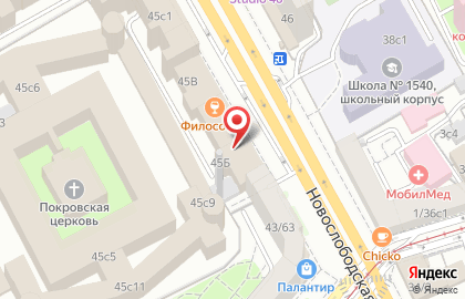 Школа шитья «Хочу Шить» на Новослободской улице на карте