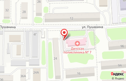 Детская поликлиника №7 в Первомайском районе на карте