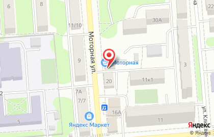 Магазин и киоск полуфабрикатов Элика на Моторной улице на карте