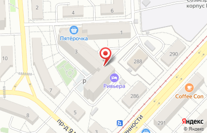 Мини-отель Ривьера в Севастопольском переулке на карте