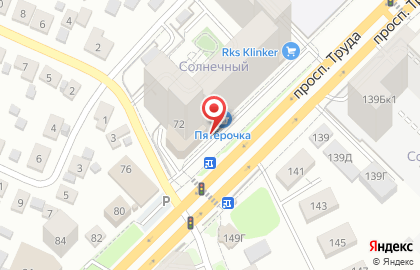 Супермаркет Пятёрочка в Коминтерновском районе на карте