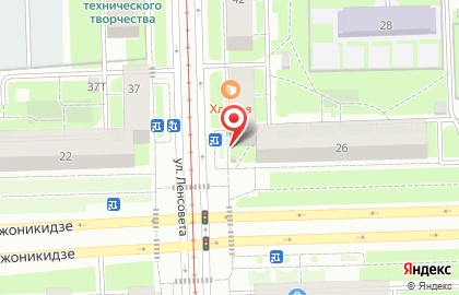 Киоск по ремонту обуви, Московский район на улице Ленсовета на карте