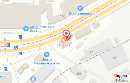 Столовая Евразия на улице Пойма на карте