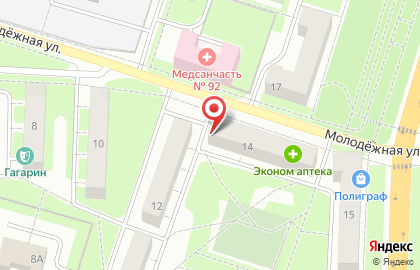 Продуктовый магазин Виктория на Молодёжной улице на карте