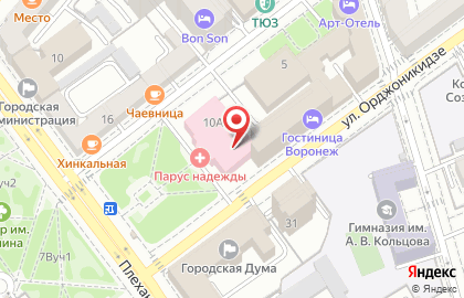 Кафе Воронеж на карте