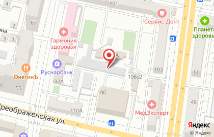Ремонтная фирма Бета-Черноземье на Преображенской улице на карте