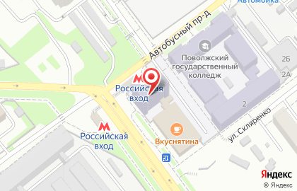 Поволжский государственный колледж на улице Луначарского, 14а на карте