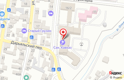 Санаторий Кавказ в Кисловодске на карте