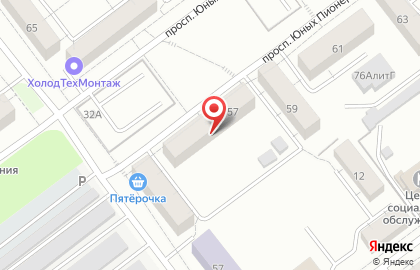 Диоген на проспекте Юных Пионеров на карте
