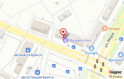 Салон связи МТС в Центральном районе на карте
