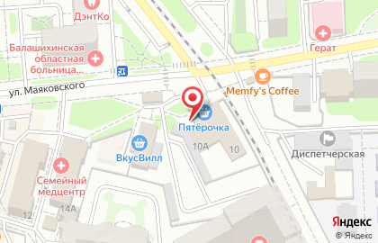 Магазин фастфудной продукции на улице Маяковского на карте