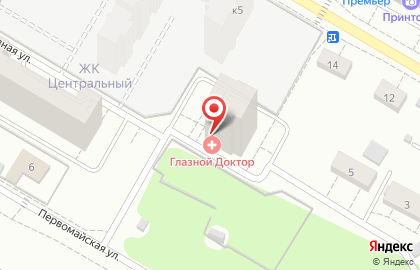Офтальмологическая клиника Глазной доктор на Первомайской улице на карте