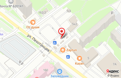 Магазин продуктов на улице Пехотинцев 5/1 на карте