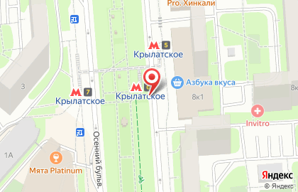ОАО Банкомат, АКБ Банк Москвы на Осеннем бульваре на карте