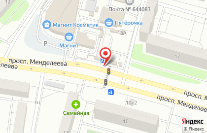 Киоск фастфудной продукции, Советский округ на проспекте Менделеева на карте