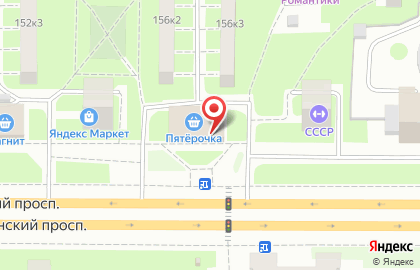 Супермаркет Пятерочка на проспекте Ленинский на карте