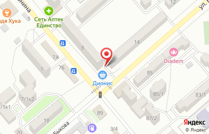 Автомат по продаже горячих напитков на улице Быкова на карте