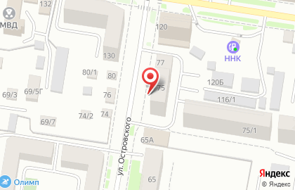 Учебный центр Аш2о на улице Островского на карте