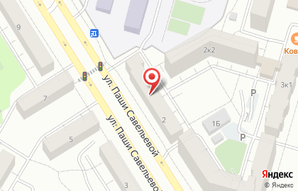 Супермаркет Славянка на улице Паши Савельевой на карте