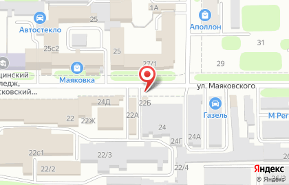 Киоск фастфудной продукции Вкусняшка на улице Маяковского на карте