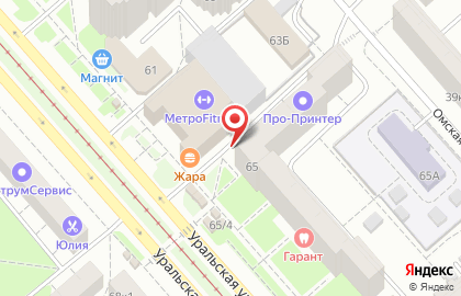 Акционерный коммерческий банк АК Барс на Уральской улице на карте