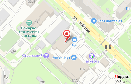 Супермаркет Да! на улице Победы в Реутове на карте