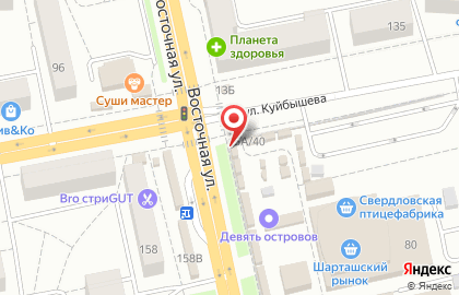 Магазин хлебобулочных изделий в Октябрьском районе на карте