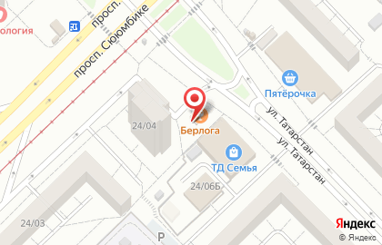 Бар Beerloga на проспекте Сююмбике на карте