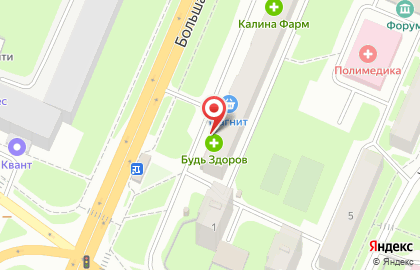Магазин Градусы на Большой Санкт-Петербургской улице на карте