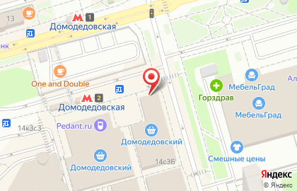 Магазин фастфудной продукции в Южном Орехово-Борисово на карте