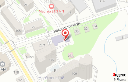 Детский сад №1 на Новомостовой улице на карте