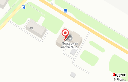Пожарная часть №27 на улице Лермонтова на карте