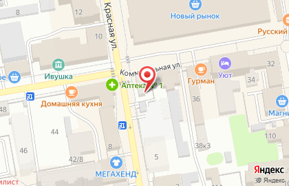 Киоск по ремонту обуви на Красной улице на карте