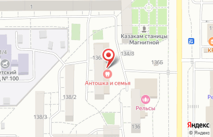 Стоматология Антошка и семья в Орджоникидзевском районе на карте