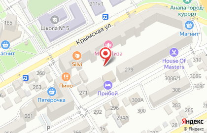 Детос на Крымской улице на карте