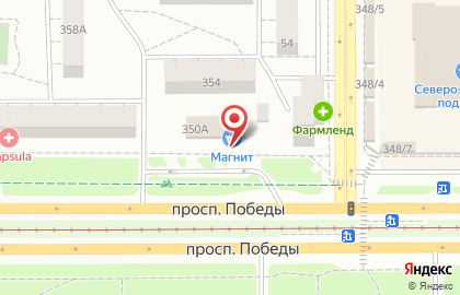 Сеть супермаркетов Магнит на проспекте Победы, 350а на карте