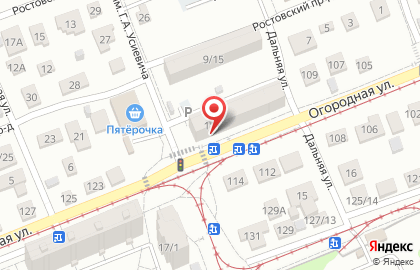 Супермаркет Магнит на Огородной улице на карте