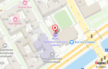 Школа танцев Стиль в Адмиралтейском районе на карте