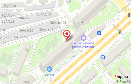 АБ ПУШКИНО на улице Партизана Железняка на карте