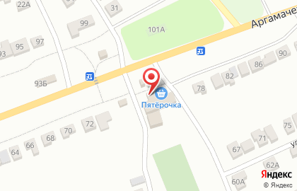 Супермаркет Пятёрочка в Липецке на карте