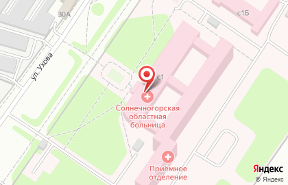 Солнечногорская областная больница в Солнечногорске на карте