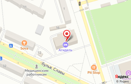 Гостиница Агидель в Уфе на карте