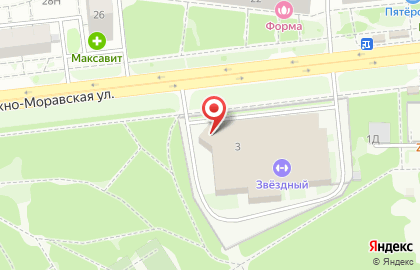 Спортивный комплекс Звёздный на Южно-Моравской улице на карте