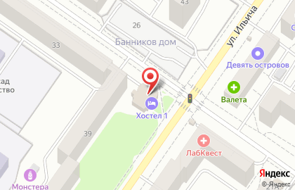 Хостел 1 на улице Уральских Рабочих на карте
