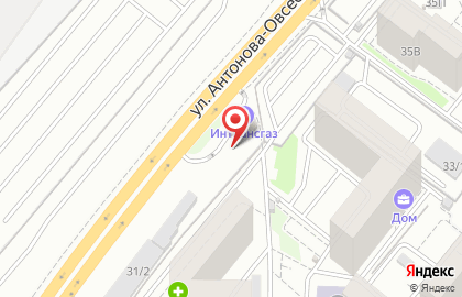 Интрансгаз на улице Антонова-Овсеенко на карте