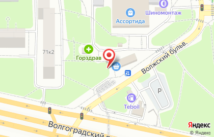 Ав-то Москва в Текстильщиках на карте
