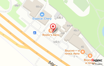 Ресторан быстрого питания KFC на метро Ясенево на карте