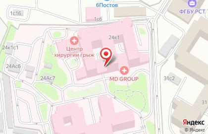 Клинический госпиталь MD GROUP на Севастопольском проспекте на карте